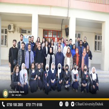 the students of the English Department of the fourth year at the university paid a visit to(Veena School for Girls) in Duhok