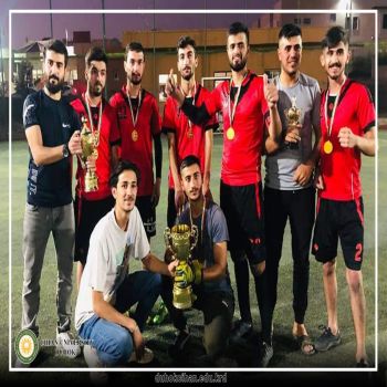 a football match was held by Cihan University - Duhok  for two of the strongest team from  Hoshka