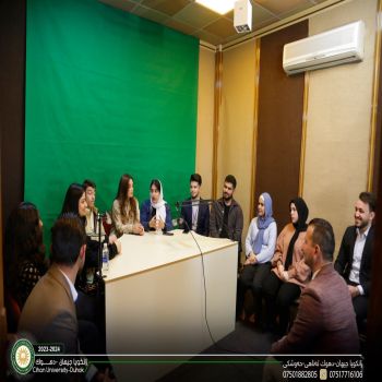 ‏group of first-year business administration students visited Cihan Studio