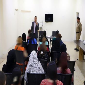 continuing the training and educational course for the inmates of Teenagers and Women's Rehabilitation Center in Duhok, which is organized by the Faculty of Law