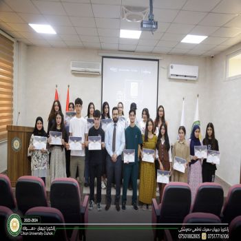 English Department at Cihan University-Duhok concluded the English language course for Hawshke High School