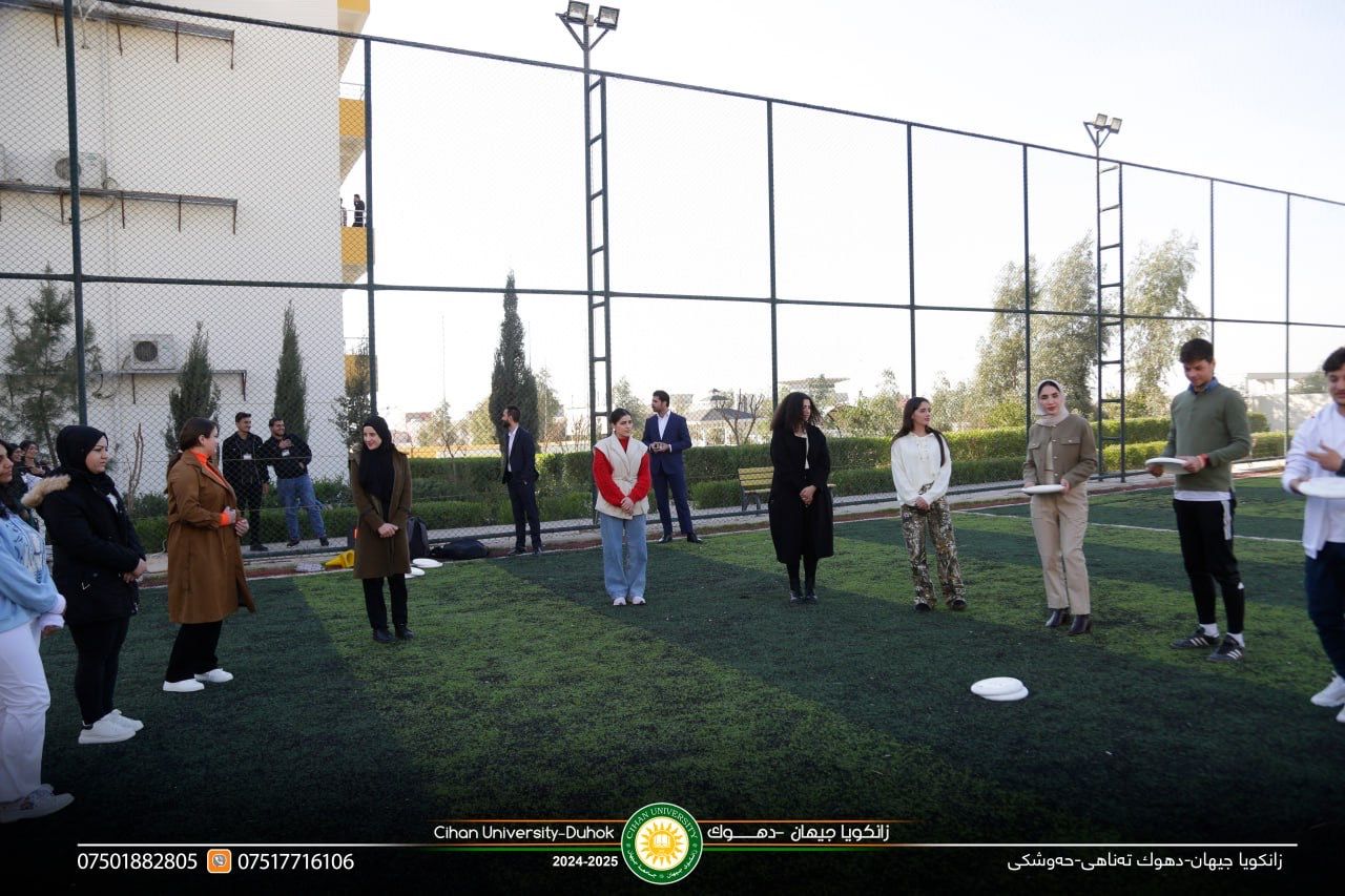 ‎جامعة جيهان – دهوك وحدة الرياضة بالتعاون مع فريق Duhok Ultimate Frisbee نظّمت نشاطًا رياضيًا وتغذويًا مميزًا يوم الثلاثاء الموافق 7-1-2025.