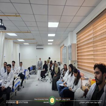 ‎في يوم 20 أبريل، شارك طلاب السنة الثانية والثالثة في كلية التمريض، جامعة جيهان دهوك، في ورشة عمل تخصصية بعنوان: "أساسيات العناية بالكسور