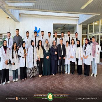 first-year nursing students from the College of Nursing, under the supervision of Dr. Layla M. Salih, Dean of the College, conducted an educational visit to Azadi Teaching Hospital